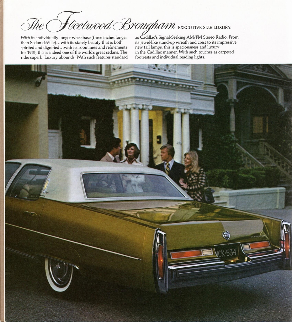 1976 Cadillac Full-Line Prestige Brochure Page 8